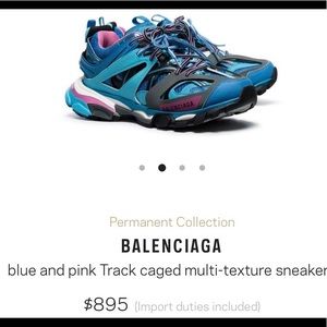 Blue an pink track Balenciaga shoes